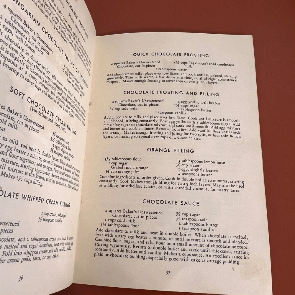 Vintage 1932 Baker's Best Chocolate Recipes Cookbook Walter Baker & Co Booklet